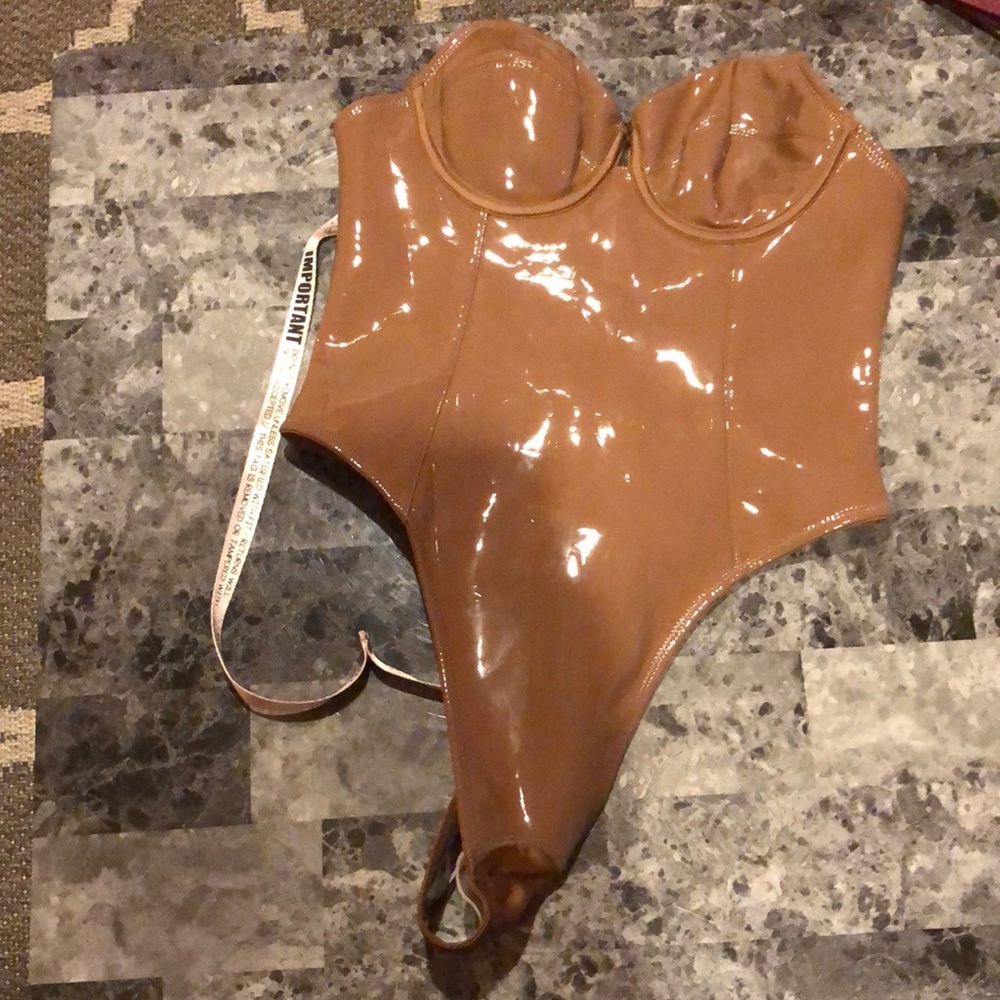 Nwt HOCB vinyl bodysuit size small